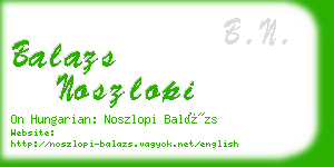 balazs noszlopi business card